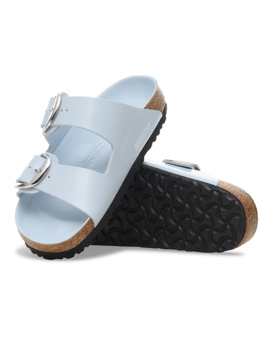 Birkenstock Shoes - Birkenstock Arizona Big Buckle High Shine Baby Blue Patent Sandals Women 7N